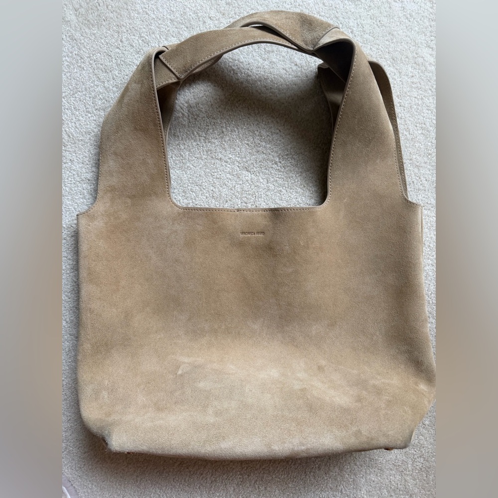 Veronica Beard suede sling bag in latte - Picture 5 of 9